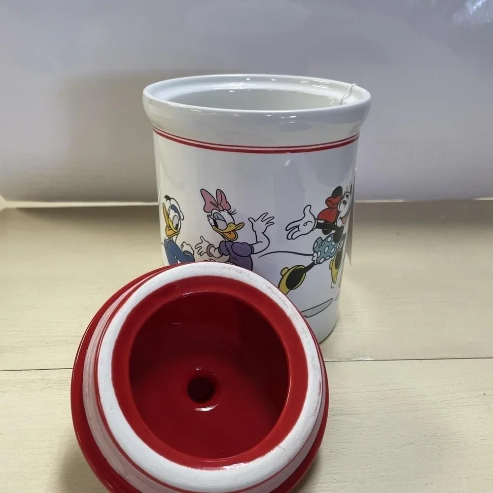 Disney Mickey and Friends Ceramic Kitchen Canister Cookie Jar with Mickey Lid